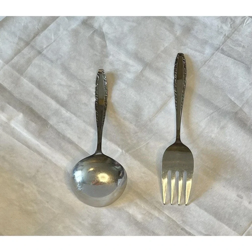 Oneida Northland Love Story Japan‎ Serving Fork Ladle Retired A197